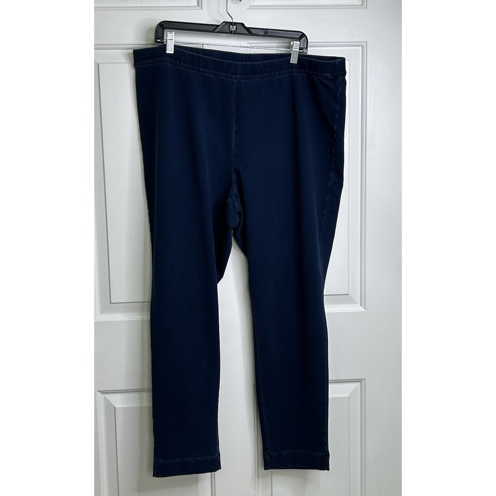 PureJill J Jill Womens 3X Indigo Ankle Leggings Pull On Knit Pants Everyday Wash